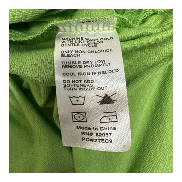 San Soleil Green White Trim Knit Casual Summer Shift UPF 50 Dress Size L - Picture 7 of 8